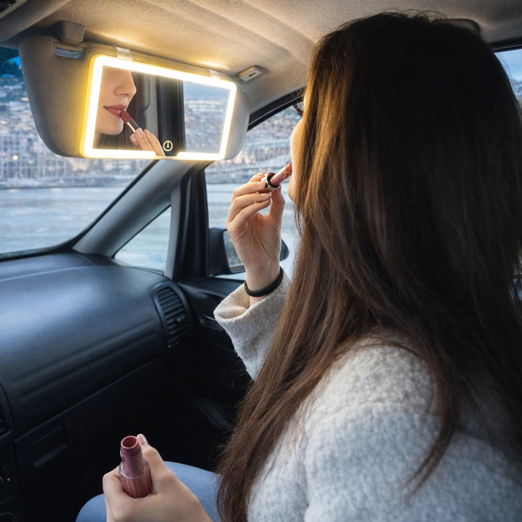 Espejo led recargable para auto